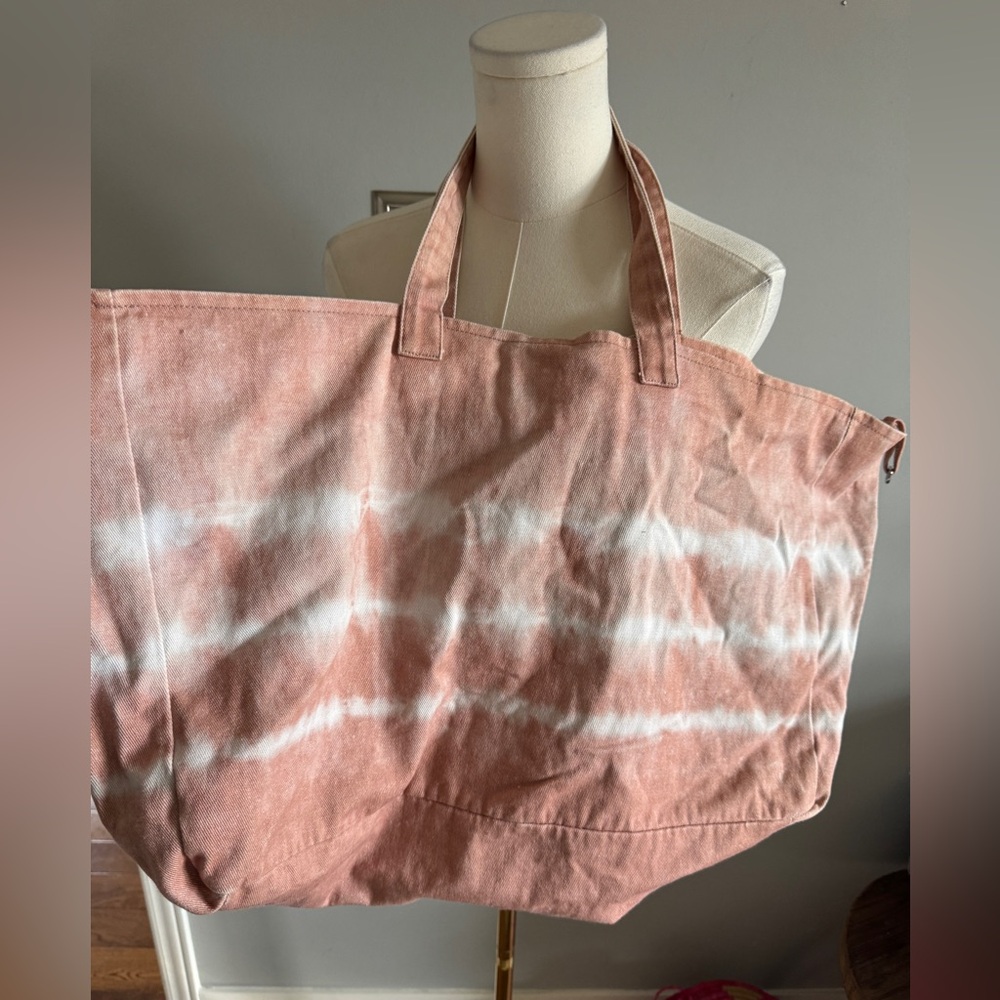 Pink Tie-Dye Tote Bag